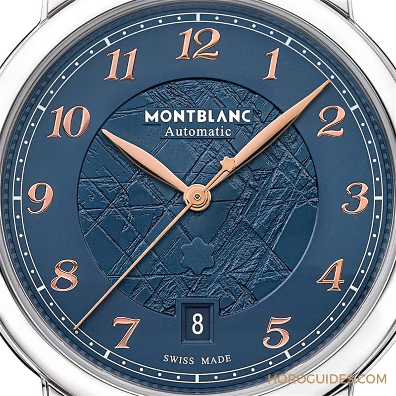 冰川紋藍面，暮色下的白朗峰頂印象｜Montblanc明星傳承系列限量新作-復刻表