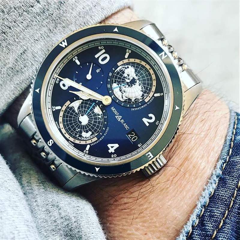 MONTBLANC - 冷光、冰藍(lán)與專業(yè)：風(fēng)格型男工具表三大標(biāo)配｜萬寶龍1858 Geosphere腕表