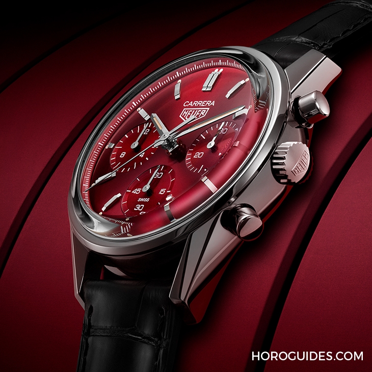 TAG HEUER - 高調(diào)復(fù)古感！ TAG Heuer CARRERA紅面限量計時腕表