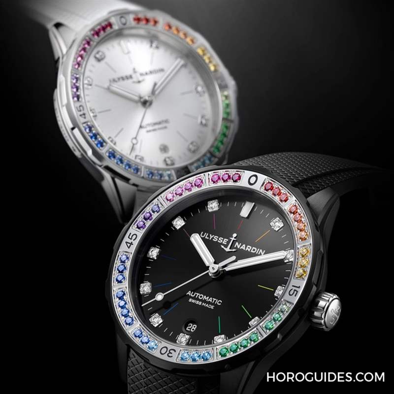 ULYSSE NARDIN - 以彩虹寶石圈入作，Ulysse Nardin Blast彩虹陀飛輪腕表、Lady Diver美人魚潛水彩虹腕
