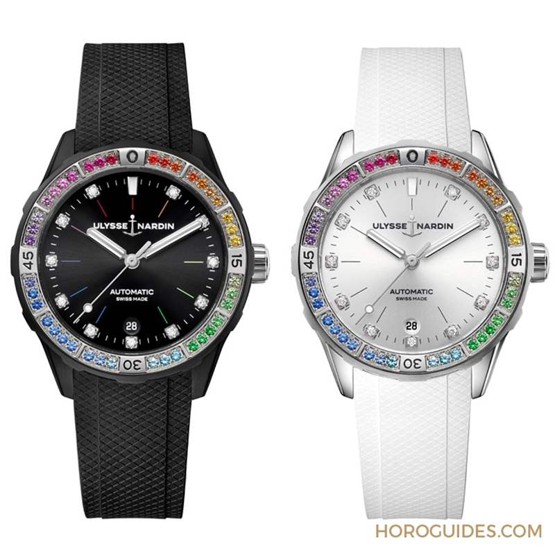 ULYSSE NARDIN - 以彩虹寶石圈入作，Ulysse Nardin Blast彩虹陀飛輪腕表、Lady Diver美人魚潛水彩虹腕