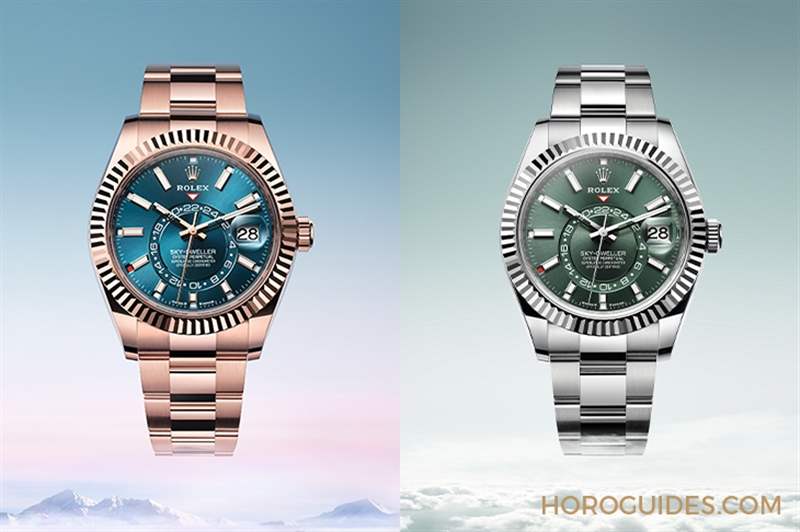 ROLEX - 勞力士天行者Sky-Dweller半金材質推出薄荷綠新色，玫瑰金材質搭配專屬藍綠色表盤