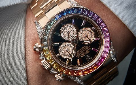 ROLEX黑水鬼也有彩虹圈？表殼鑲滿鉆石20萬帶回家｜勞力士改裝表