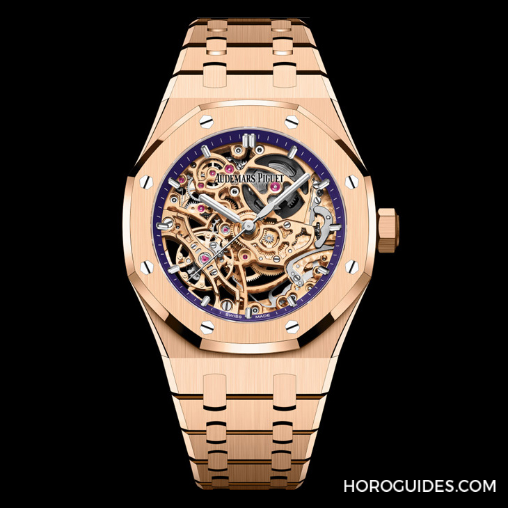 AUDEMARS PIGUET - ROYAL OAK - 15467BC. OO.1256BC.01 - 單一色調(diào)、經(jīng)典修飾，愛彼皇家橡樹系列雙擺輪鏤空腕表37毫米新作利落登場