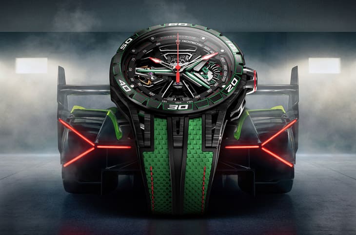 羅杰杜彼Excalibur Spider Flyback Chronograph：藍(lán)寶堅尼極速綠的腕上風(fēng)暴