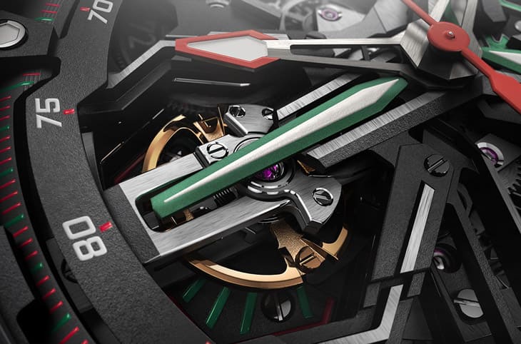 羅杰杜彼Excalibur Spider Flyback Chronograph：藍(lán)寶堅尼極速綠的腕上風(fēng)暴