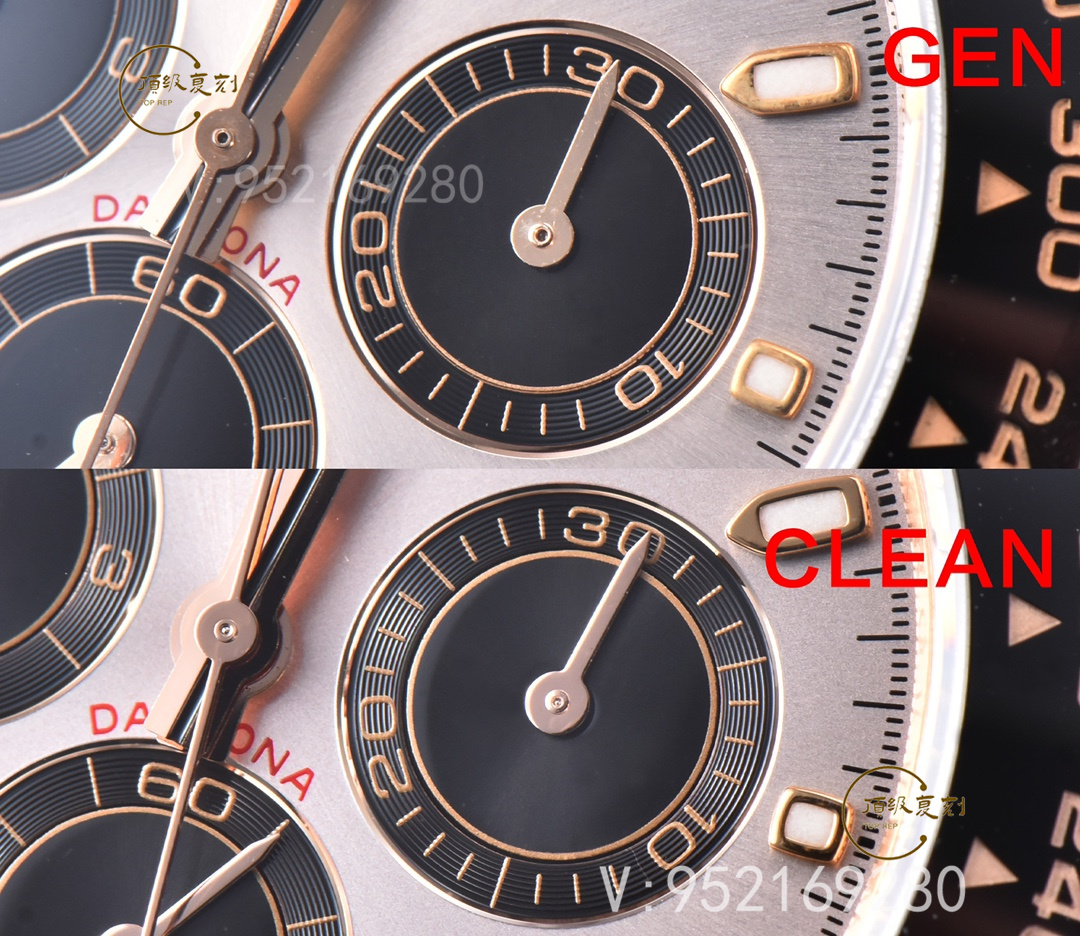 Clean廠C廠勞力士玫瑰金迪通拿m116505貝嫂同款真假對(duì)比正品怎么樣